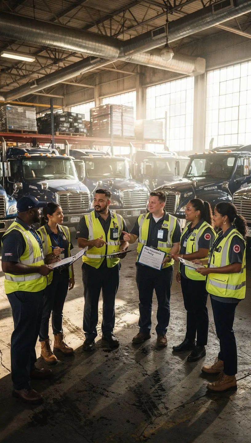Grafika przedstawiająca różnorodne pojazdy objęte ubezpieczeniem
